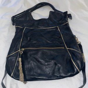 Foley + Corinna  Tassel Black and Gold Bag